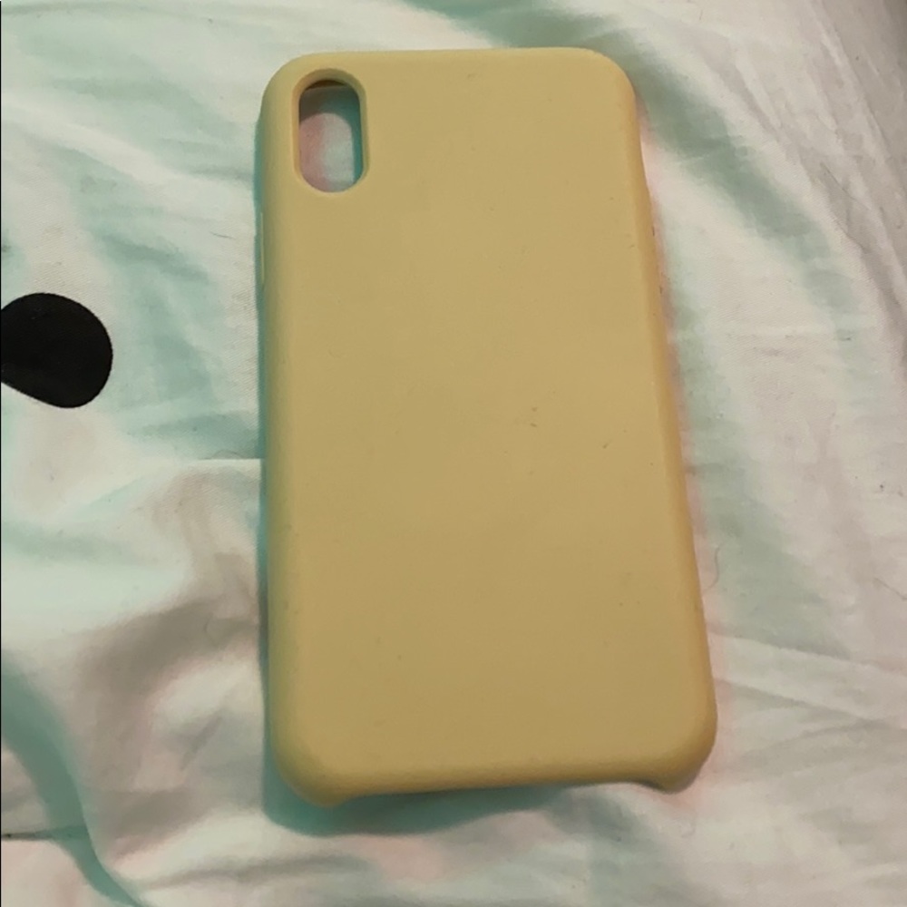 iphone x yellow silicone case